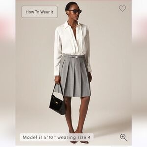 NWT J.Crew Women's Jules classic-fit shirt Cream Sz 10 $138